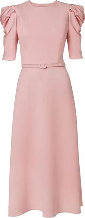 Carolina Herrera Puff-sleeve Midi Dress