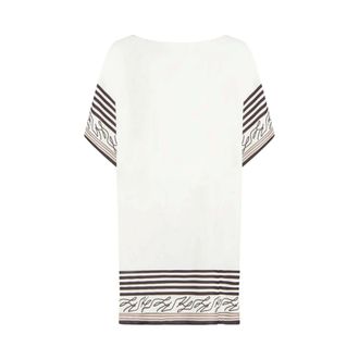 Karl Lagerfeld Beachwear, female, Multicolor, Size: ONE SIZE Autograph Sheer Kaftan