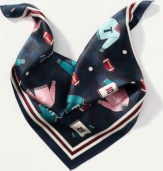 Elegancia Tropical Hats Football Silk Scarf