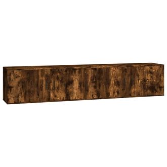 Berkfield Home Wall-mounted TV Cabinets 2 pcs Smoked Oak 100x34.5x40 cm in Brown