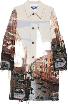 Junya Watanabe Tapestry Frayed Coat