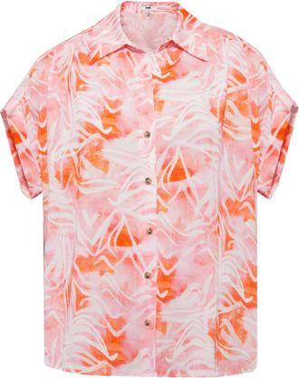 Mavi Kurzarmbluse MAVI Mavi Kurzarmbluse Short Sleeve, Damen, Gr. M, rosa, Obermaterial: 100% Viskose CV., Blusen Kurzarmbluse