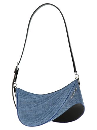 MUGLER Womens Medium blue Spiral Curve 01 Shoulder Bag