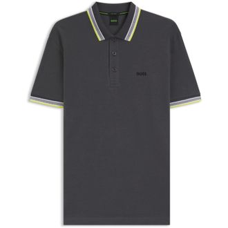 HUGO BOSS Mens Boss Hbg Paddy Polo Shirt With Contrast Tipping in CharGrn 029