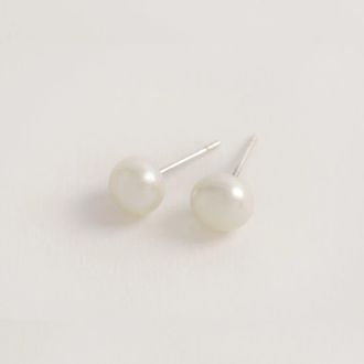 Freya Rose Fresh Water Pearl and Silver Stud Earrings at Nordstrom