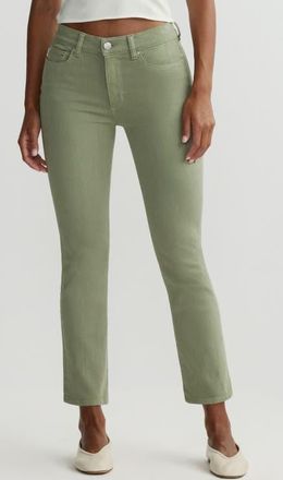 DL1961 Mara Instasculpt Straight Mid Rise Ankle Jeans in Supergreens at Nordstrom, Size 25