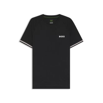 BOSS Active slim-fit T-shirt with tennis-ball embossing