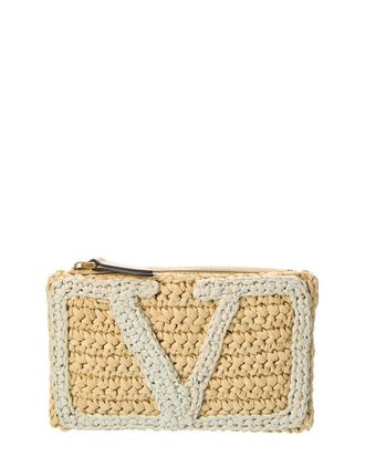 Valentino Viva Raffia Pouch