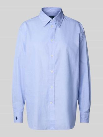 Polo Ralph Lauren Hemdbluse mit Knopfleiste in Blau, Gr&ouml;&szlig;e M