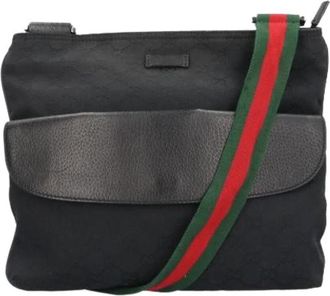 Gucci Pre-owned GG Canvas Schoudertas - Dames - Vintage Schoudertas - Zwart - ONE Size - Vintage