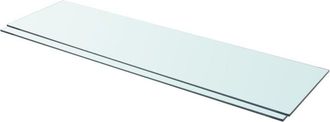 vidaXL Shelves 2 pcs Panel Glass Clear 110x30 cm Vidaxl
