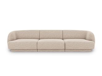 MICADONI Sof&aacute; 3 plazas de tejido chenilla beige