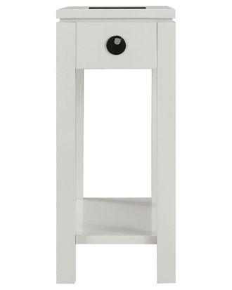 Leick Home Cade Wood End Table With Drawer & Ac/Usb Outlet