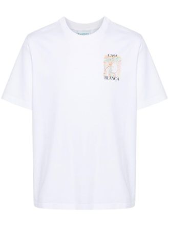 Casablanca T-shirt Mushroom Goddess - Bianco