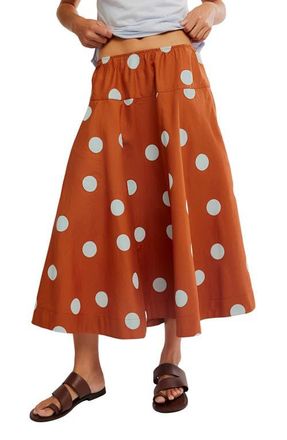 Free People Betty Drop Waist Maxi Skirt in Sugar Almond Combo at Nordstrom, Size X-Small