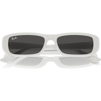 Ray-Ban 55mm Pillow Sunglasses in White at Nordstrom Rack