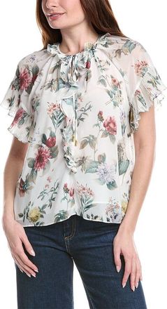 Alberta Ferretti Philosophy Tie Neck Printed Blouse