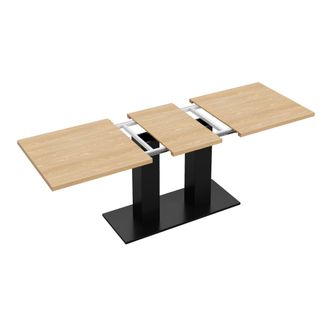 STILVORA Mesa De Comedor Para 4 A 8 Personas Extensible Con Tablero Grueso Y Patas Dobles, En Mdf, Natural