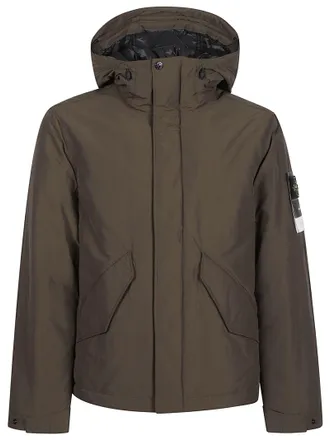 Stone Island Cropped High Collar Down Jacket