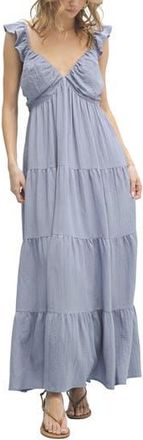 Wishlist Textured Tiered Maxi Dress in Blue at Nordstrom Rack, Size Medium