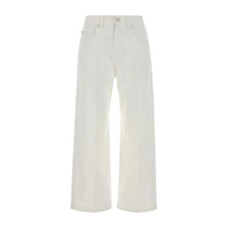 Brunello Cucinelli Brunello Cucinelli, Wide Jeans, female, White, Size: L Contemporary Square Jeans
