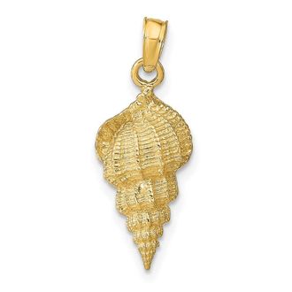 Diamond2Deal 14k Yellow Gold Conch Shell Pendant