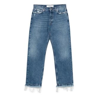 S&eacute;fr Straight Jeans, male, Blue, Size: W31 Frayed Cut Jeans