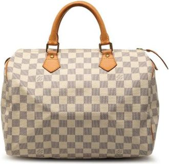 Louis Vuitton Pre-owned Speedy 30 - Dames - Vintage Handtas - Wit - ONE Size - Leer - Vintage