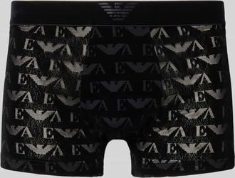 Emporio Armani Trunks mit Logo-Muster in Black, Größe XL