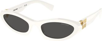 Miu Miu MU09YS 1425S0 Womens Sunglasses White Size 54