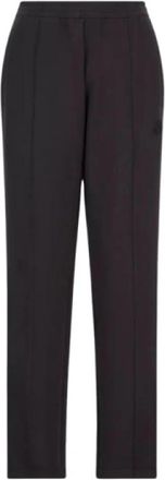 Moncler Neopreen Trainingsbroeken met Ribbed Trim - Dames - Slim Fit Broeken - Zwart - L - Broeken