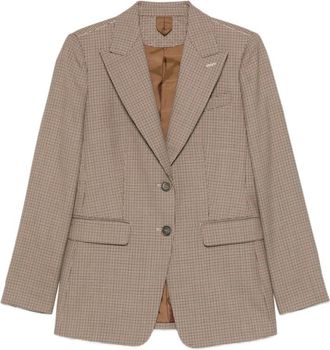 Max Mara Jassen, Dames, Beige, S, Visgraat Blazer