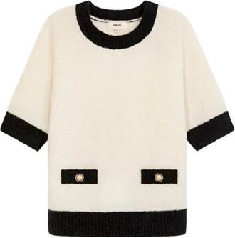 Suncoo Jersey Paciva - Dames - Ronde hals truien - Beige - M - Wol - Truien & Vesten