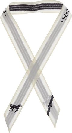 Fendi Fendi Wrappy Selleria Printed Silk Scarf