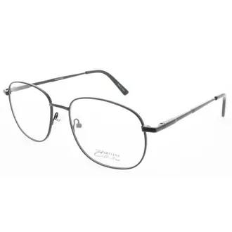 Signature Unisex Black Rectangular Eyeglass Frames 1124Black57