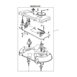 STIGA Sports Assieme piatto di taglio ORIGINALE trattorino STIGA NJ102 BLACK con raccolta