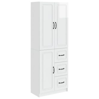 vidaXL Juego De Armarios 2 Uds. Blanco Brillante Madera De Ingenier&iacute;a Vidaxl