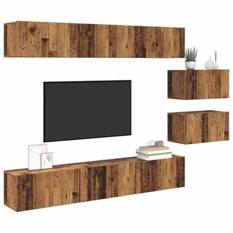 Berkfield Home TV Cabinet 8 pcs Old wood 60 x 30 x 30.5 cm Engineered wood in Brown