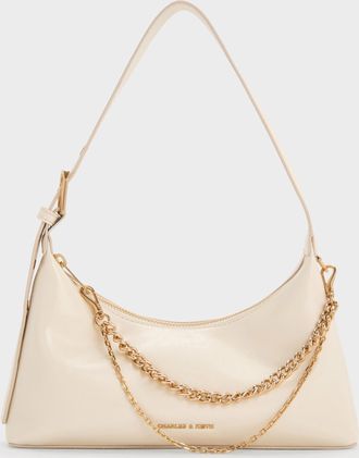 Charles & Keith Atwood Chain-Embellished Shoulder Bag