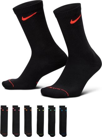 Nike Unisex Everyday Elevated Crew Socks (6 Pairs) in Multicolor | HQ8021-909