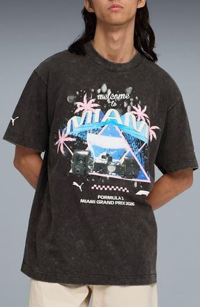 Puma x F1 Miami Washed Cotton Graphic T-Shirt in Puma Black at Nordstrom, Size Xx-Large
