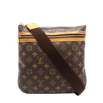 Louis Vuitton Brown Coated Canvas Leather Shoulder Bag (Pre-Owned)