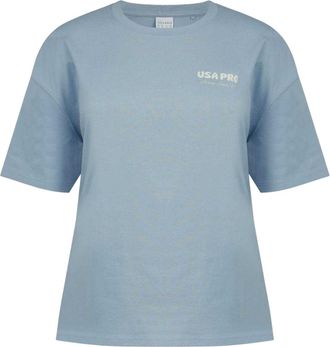 Usa Pro Oversized T-shirt voor dames met opdruk op de rug (Brunnera Blauw)