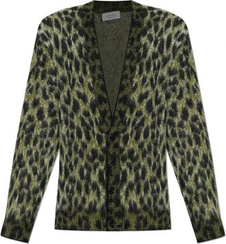 Laneus Dierenprint Vest - Heren - Vesten - Groen - M - Truien & Vesten