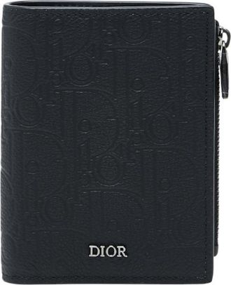 Dior Black Leather Wallet (Bi-Fold) (Pre-Owned)