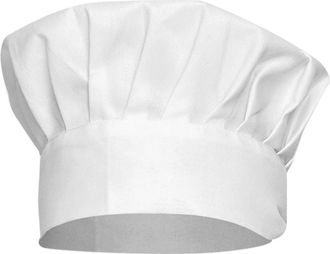 OEM Gorro De Cocinero - El&aacute;stico Ajustable - Un Tama&ntilde;o Para Hombre Y Mujer - Poli&eacute;ster - Blanco - 1 Unidad