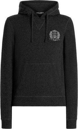 Dolce & Gabbana Felpa con cappuccio e logo - Grigio
