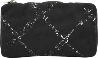 Chanel Pre-owned Wallets, female, Black, Size: ONE SIZE Pre-owned Nylon Zip-Around Pouch