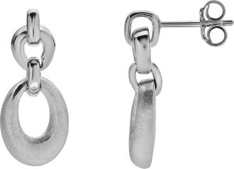 LuvMyJewelry Orvella Sterling Silver 0.01 Ct Diamond Oval Drop Earrings in 925 Sterling Silver at Nordstrom