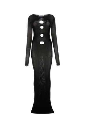 Off-white Black Cut-out Knitted Dress